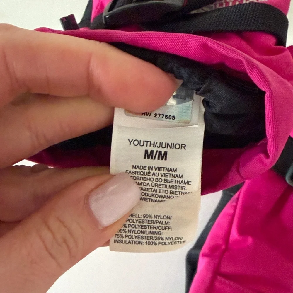 The North Face Kids Pink Insulated Winter Gloves